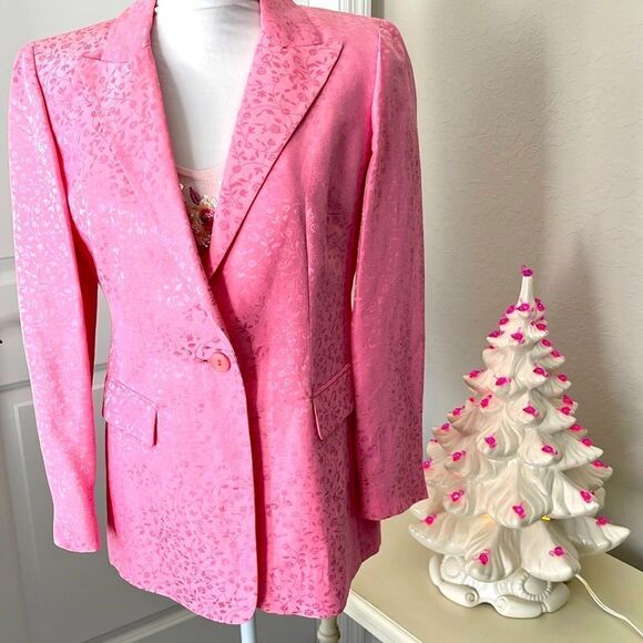 Oscar de la Renta VTG Pink Blazer Linen & Silk
NWOT SZ 8 P Beverly Hills - Picture 14 of 14